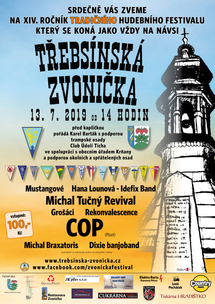 Festival Třebsínská Zvonička- Třebsín- COP (Plzeň) , Michal Tučný Revival, Grošáci, Mustangové a další -Třebsín na návsi 